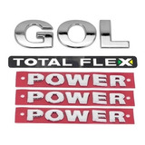 Emblemas Gol Power Flex Laterais Power G4 Geração 4