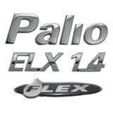 Emblemas Palio Elx 1 4 E Adesivo Flex