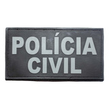 Emborrachado Para Costas Capa De Colete Polícia Civil