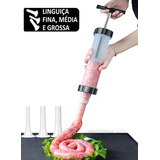 Embutidora Ensacadeira Canhão De Encher Linguiça 3 Funis