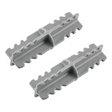 Emenda Encaixe Para Varão De Cortina Simples 28mm 2 Peças Cor Cinza
