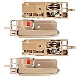 EMIHO 4 Maçanetas Internas Adequadas Para Toyota Corolla Tacoma Pontiac Vibe 2003 2015 Maçaneta Interna Com Botão De Trava De Porta Substitui 69206 02100 E0 83936 6920602100B0 TO1352136