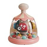 Empurre E Gire O Brinquedo Infantil Empurre E Gire O Brinquedo Carrossel Colorido Empurra E Gira Brinquedos Giratórios Brinquedo Musical Para Melhorar A Força Da Mão Brinquedos De Aprendizagem De