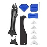 EMSTAR 11 Peças De Ferramentas De Calafetagem De Silicone Kit De Ferramentas De Remoção De Calafetagem 3 Em 1 E Remoção De Argamassa Ferramentas De Acabamento De Calafetagem