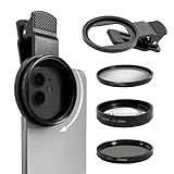EMVANV Kit De Filtro De Lente De Telefone 3 Em 1 De 52 Mm CPL Lentes Macro Estrela Lente Universal Para Celular Preto Vidro óptico
