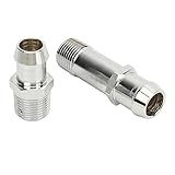 Encaixe De Mangueira De Aquecedor Prata 9514 Aço Inoxidável Conector De Mangueira De Aquecedor De 2 Peças Para Chevelle Camaro Nova Impala 1964 A 1979