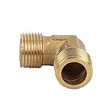 Encaixe De Tubo De Compressor De Ar Cotovelo De 90 Graus Encaixe De Tubo De Latão Conector De Cotovelo Formato L G3 8 Macho Para G3 8 Macho