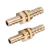 Encaixe De Tubo De Latão 2 Peças De Mangueira Farpada Anteparo De Latão áspero Conector De Encaixe De Tubo Adaptador Para Mangueira água Ar Combustível 6 Mm Acessórios Para 10mm 