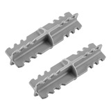 Encaixe Emenda Para Varão De Cortina Simples 28mm 2 Peças Cor Cinza