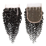 Encaracolado Cabelo Humano 20cm 10 10cm Fechamento Do Laço