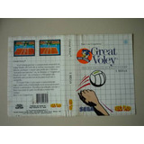 Encarte Original Do Great Voley Master System