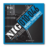 Encordoamento Cordas Nig Para Guitarra 010 Mí Extra N 64