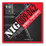 Encordoamento Cordas Nig Para Guitarra 09 Mí Extra N 63