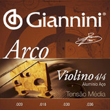 Encordoamento Cordas Para Violino 4 4 Giannini Jogo Completo