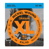 Encordoamento Daddario 010 Guitarra Exl110 B 1a Corda Extra