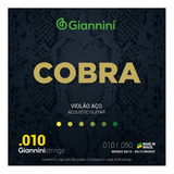 Encordoamento Giannini Cobra 010 P Violão Aço