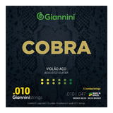 Encordoamento Giannini Cobra 12 Cordas Violão Aço 010 80 20