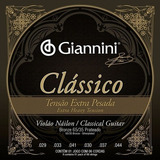 Encordoamento Giannini Violão Nylon 7 Cordas Extra Pesada