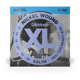 Encordoamento Guitarra 011 D addario Xl Nickel Wound Exl116
