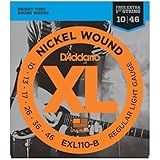 ENCORDOAMENTO PARA GUITARRA EXL110 B 6 CORDAS REGULAR LIGHT 010 046 CORDA MI EXTRA D ADDARIO
