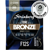 Encordoamento Para Violão De 12 Cordas Strinberg 09 046 F12s