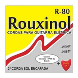 Encordoamento Rouxinol Para Guitarra 010 Inox Mi Extra R 80
