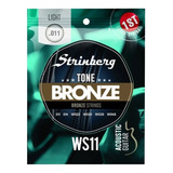Encordoamento Strinberg Ws11 Jogo Cordas Violão De Aço Ws 11