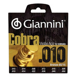 Encordoamento Violâo 12 Cordas 010 Fosf Geef12mf Giannini
