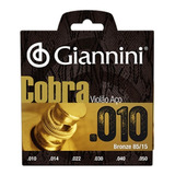 Encordoamento Violão Aço 010 Giannini Cobra