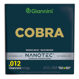 Encordoamento Violão Aço Giannini Nanotec Cobra 012 Br 80 20