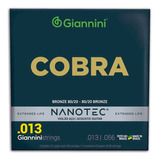 Encordoamento Violão Aço Giannini Nanotec Cobra