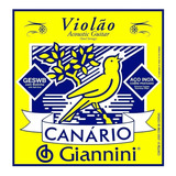 Encordoamento Violão Aço Inox Jogo C 6 Giannini Canario Novo