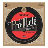 Encordoamento Violão Nylon D addario Ej45 Pro arte Med 3 Uni