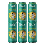 Energético Baly Abacaxi Hortela Lata 473ml Kit 6 Unidades