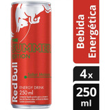 Energético Red Bull Energy Drink Melancia 250 Ml 4 Latas 