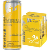 Energético Red Bull Tropical Edition Pack 4 Un  De 250 Ml