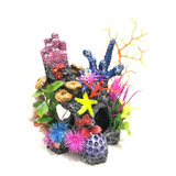 Enfeite Aquário Coral Rocha Pico Toca Decoração E Plantas