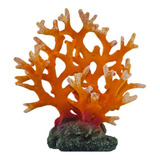 Enfeite Aquario Soma Acropora Galhada Laranja Decoração