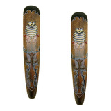 Enfeite Bali Máscara Carranca Decoração Parede Par 2pc 100cm