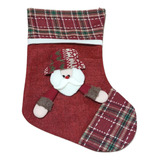 Enfeite Bota De Tecido Pendente Decoração Natal Papai Noel