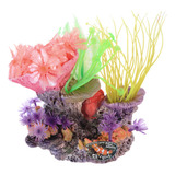 Enfeite De Aquário Coral Artificial Cor Realista Mod9 Vigoar