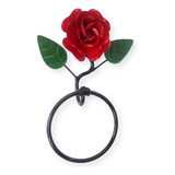 Enfeite De Cozinha Suporte Pano Prato Utensílios Flor Ferro