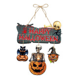 Enfeite De Papel De Halloween Placa De Caveiras De Abóbora