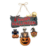Enfeite De Papel De Halloween Placa De Caveiras De Abóbora