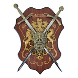 Enfeite De Parede Medieval Espada Dupla Hannya Coleção