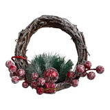 Enfeite De Porta Apartamento Casa Guirlanda Natal Decorativa Cor Marrom