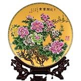 Enfeite De Prato Antigo Qing Qianlong De Porcelana Famille Rose Flower Riches De 25 4 Cm