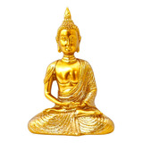 Enfeite Decorativo Buda Hindu Estátua Tibetana Dourado 12 Cm