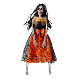 Enfeite Do Terror Esqueleto 40cm Decoração Halloween Bruxa