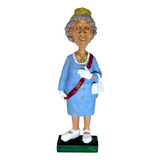 Enfeite Estatua Rainha Elizabeth Figura Decoração Inglaterra